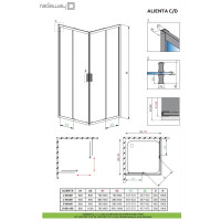 Душова кабіна Alienta С Black 90x90 10239090-54-01 RADAWAY