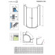 Душевая кабина полукруглая Torrenta PDD E 90x80 31630-01-05N RADAWAY