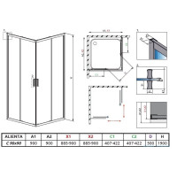 Душова кабіна Alienta С 90x90 10239090-01-01 RADAWAY