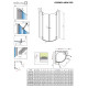 Душова кабіна напівкругла (половина) Essenza New PDD 80 права, RADAWAY