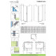 Душова кабіна прямокутна Torrenta KDJ 90 Lx75 32248-01-05NL RADAWAY