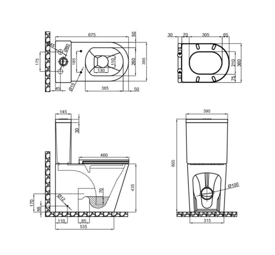 Унітаз-компакт Qtap Scorpio безободковий Ultra Quiet з сидінням Soft-close QT14222125AUQW