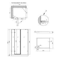 Набор Qtap душевая кабина Capricorn CRM1018RC6 Clear 2020x1000x800 мм + поддон Tern 301812C 100x80x12 см с сифоном