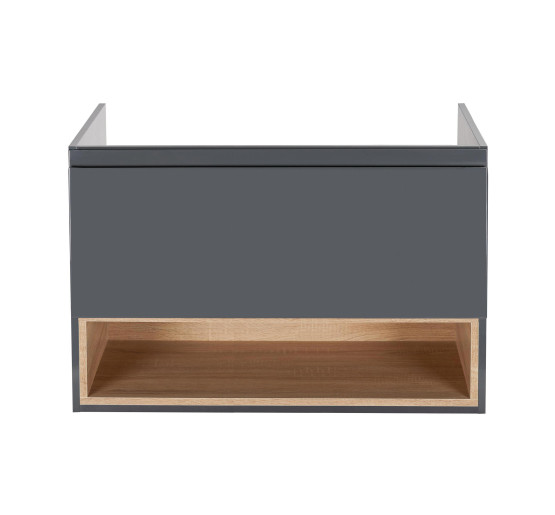 Тумба подвесная Qtap Robin 1000х580х500 GRAPHITE/WHITISH OAK QT1374TPВ1002NGWO