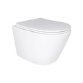 Унитаз подвесной Qtap Swan безободочный Ultra Quiet с сиденьем Soft-close QT16335179W