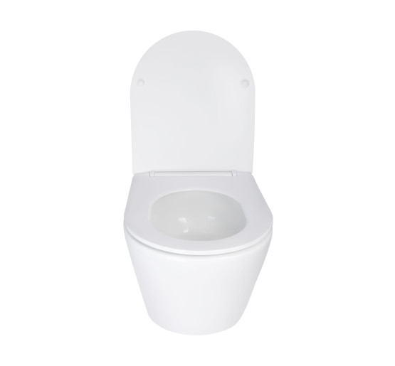 Унітаз підвісний Qtap Swan безободковий Ultra Quiet з сидінням Soft-close QT16335179W