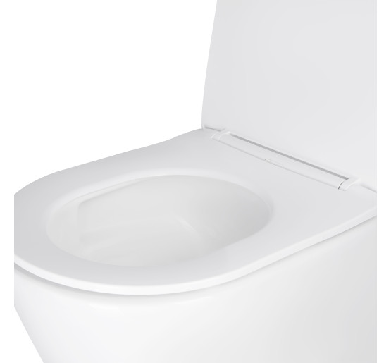 Унитаз подвесной Qtap Swan безободочный Ultra Quiet с сиденьем Soft-close QT16335179W