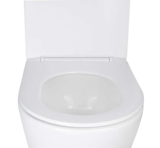 Унитаз подвесной Qtap Swan безободочный Ultra Quiet с сиденьем Soft-close QT16335179W