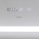 Зеркало Qtap Mideya 700х800 с LED подсветкой Touch, с антизапотеванием, с часами, димером, рег. яркости QT2078DCF7080W