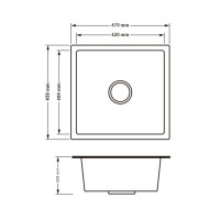 Кухонна мийка Lidz H4745B 3.0/0.8 мм Brush Black (LDH4745BPVD3008)