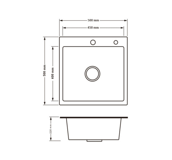 Кухонная мойка Lidz H5050G 3.0/0.8 мм Brush Grey (LDH5050GPVD3008)