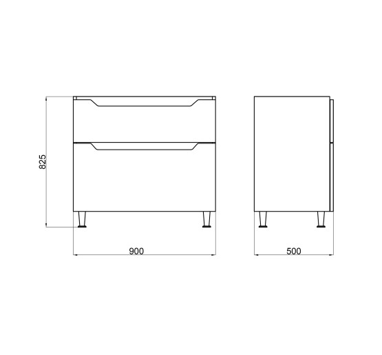 Тумба напольная Qtap Scorpio 900х825х500 WHITE QT1473TNВ901NW