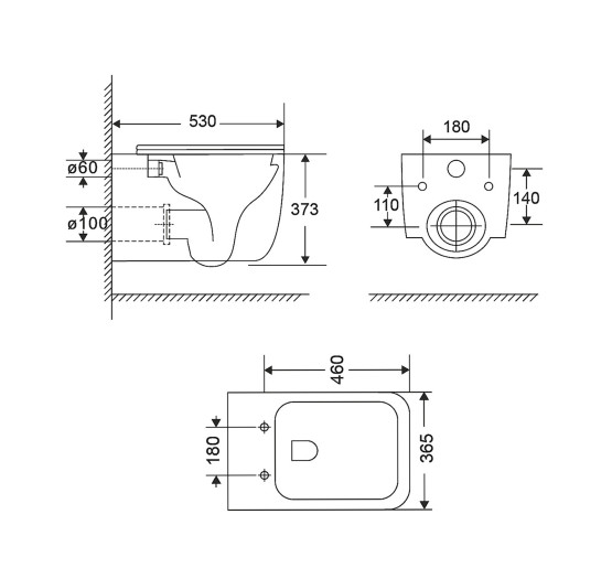 Унитаз подвесной Qtap Gemini безободочный с сиденьем Soft-close QT2533076EUQW