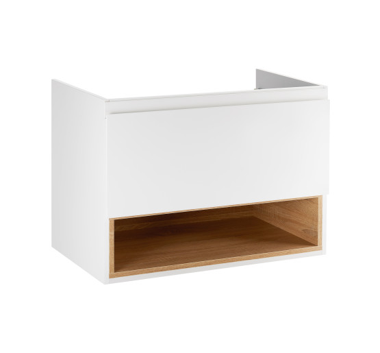 Тумба подвесная Qtap Robin 900х580х500 WHITE/WHITISH OAK QT1374TPВ9001NWWO