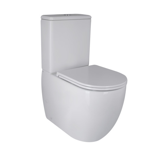 Унітаз-компакт Qtap Robin Ultra Quiet безободковий з сидінням Soft-close QT13222128AUQ1W