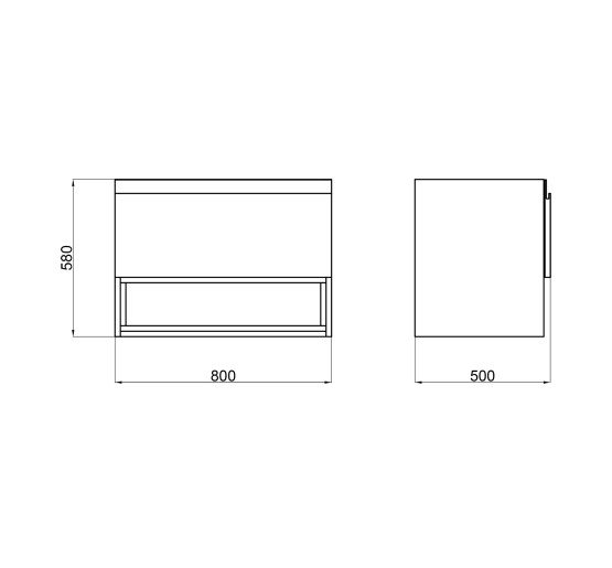 Тумба подвесная Qtap Robin 800х580х500 WHITE/WHITISH OAK QT1374TPВ8001NWWO