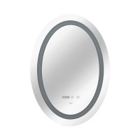 Зеркало Qtap Mideya 500х700 с LED подсветкой Touch, с антизапотеванием, с часами, димером, рег. яркости QT2078NCR5070W