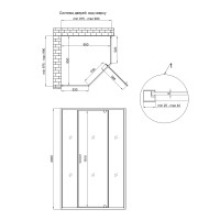 Душевая кабина Qtap Scorpio CRM10115-AC6 100x100 см, стекло Clear 6 мм, покрытие CalcLess, без поддона