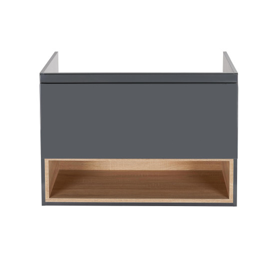 Тумба підвісна Qtap Robin 900х580х500 GRAPHITE/WHITISH OAK QT1374TPВ9002NGWO