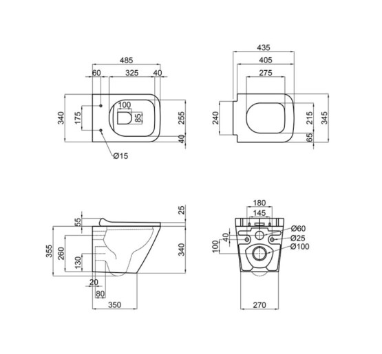 Унітаз підвісний Qtap Tern із сидінням Soft-close QT1733052EUQW