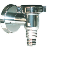 Cифон для пральної машини d32 з розеткою, хром