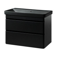 Тумба VIVACE ТПБ - 2 Д 80 чорна матова з умивальником " Vivace" Юввіс
