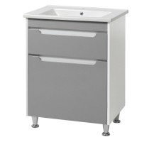 Тумба Valencia NEW grey ТНБ-2 Д 65 с умывальником "Trio" Юввис