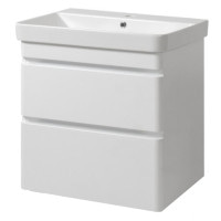 Тумба VIVACE ТПБ - 2 Д 60 см белый глянец с умывальником "Vivace" Юввис