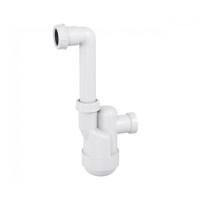 Сифон Prevex для збору конденсату Ventloc телескопічний, з кулькою всесередині (сухий затвор), з накидною гайкою 5/4", трубка 90°x220 mm, вихід зливу d32