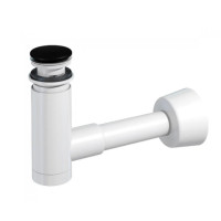 Сифон для умивальника EasyClean, зливна трубка d40, металичний чорний клік-клак