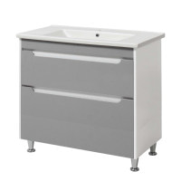 Тумба Valencia NEW grey ТНБ-2 Д 85 с умывальником "Trio" Юввис