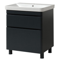 Тумба VIVACE ТНБ - 2 Д 80 см антрацит матовий з умивальником " Vivace" Юввіс
