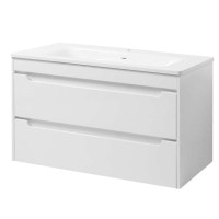 Тумба Valencia white ТПБ 2-Д 100 с умывальником Эстель Юввис