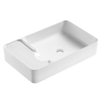 Умивальник накладний VOLLE DIOS 565x360x110мм прямокутний білий 1301.634800