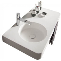 Умивальник підвісний VOLLE Solid Surface 750x480x148мм прямокутний білий 13-40-742