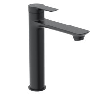 Смеситель для умывальника с высоким изливом VOLLE LIBRA черный латунь 1521.010204