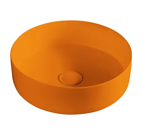 Умывальник накладной VOLLE 13-40-444Orange 360x360x120мм круглый оранжевый