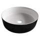 Раковина чаша накладная на столешницу для ванной 360мм x 360мм VOLLE черный круглый 13-40-333B&W