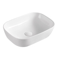 Умивальник накладний на стільницю у ванну 450мм x 330мм VOLLE білий 