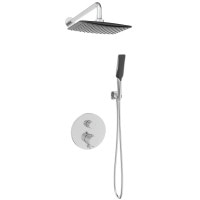 Душова система прихованого монтажу VOLLE SISTEMA P із верхнім душем латунна хром 1584.090701