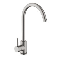 Смеситель для кухни однорычажный VOLLE CRUZE сатин нержавеющая сталь 1547.110102