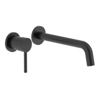 Змішувач для умивальника одноважільний настінного монтажу VOLLE CRUZE чорний латунь 1547.010304