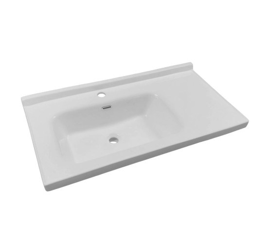 Врезная раковина для ванной на столешницу 915мм x 500мм IMPRESE белый прямоугольная i11090L