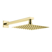 Верхний душ с кронштейном VOLLE CASCADA R85 254x254мм из нержавеющей стали золото 1586.180115