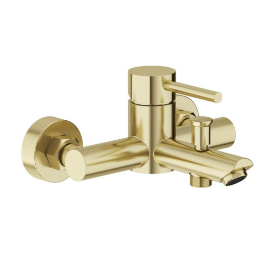 Смеситель для ванной однорычажный с коротким изливом VOLLE CRUZE золотая нержавеющая сталь 1547.030115
