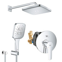 Душова система прихованого монтажу GROHE QuickFix Start UA25183007 із верхнім душем латунна хром CV030623