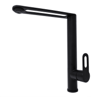 Змішувач чорний для мийки кухонної з нержавійки Nett OB-30