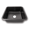 Черная мойка для кухни из нержавейки 45 см в столешницу Nett NB-4643