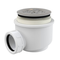 Сифон Alcaplast A46-60 для душового піддону з нержавіючою peшіткою