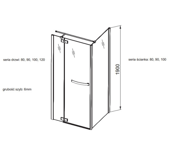 Душевые двери Aquaform HD COLLECTION 100 L/R прозрачное стекло (103-09391/103-09375)